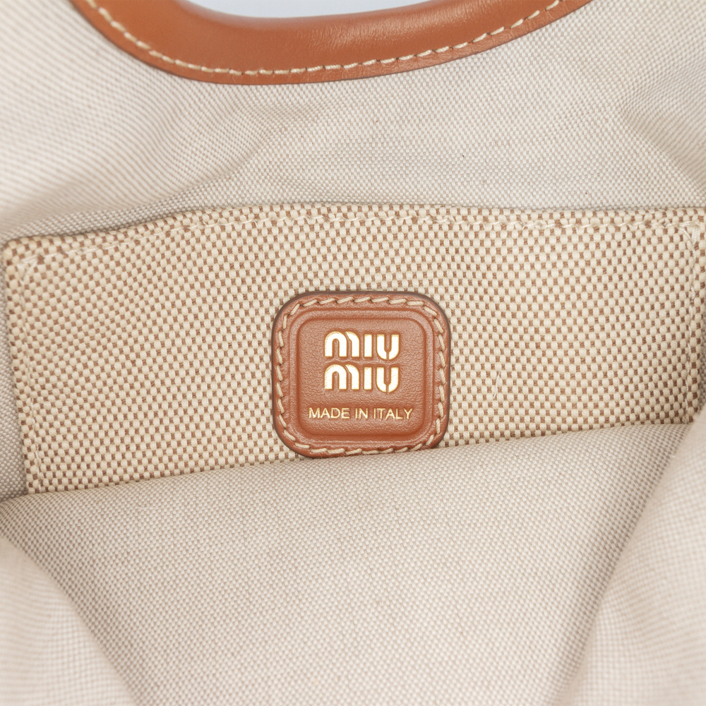 Pre-Loved Miu Miu Canvas Ivy Satchel - image 5